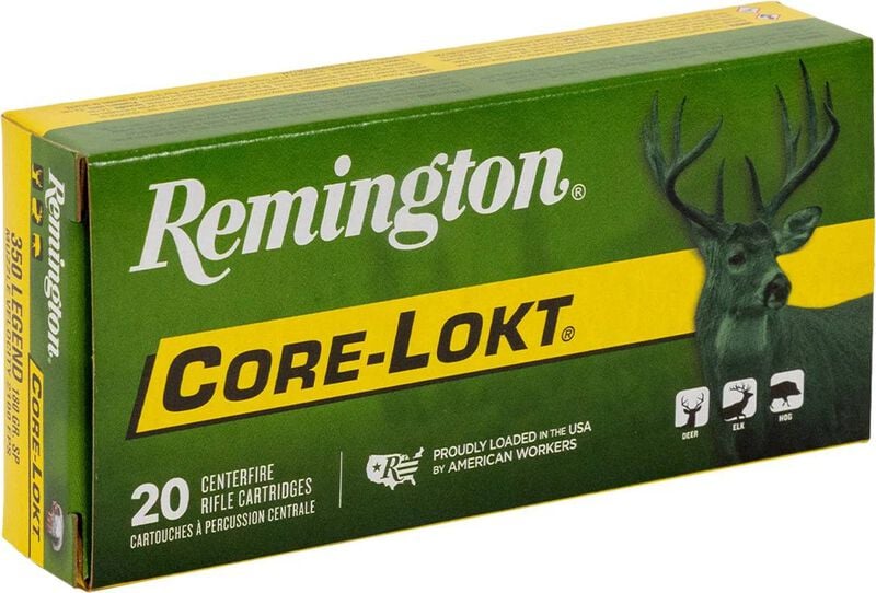 Core-Lokt, 350 Legend, 180 Grain, Jacketed Soft Point, 2100 fps
